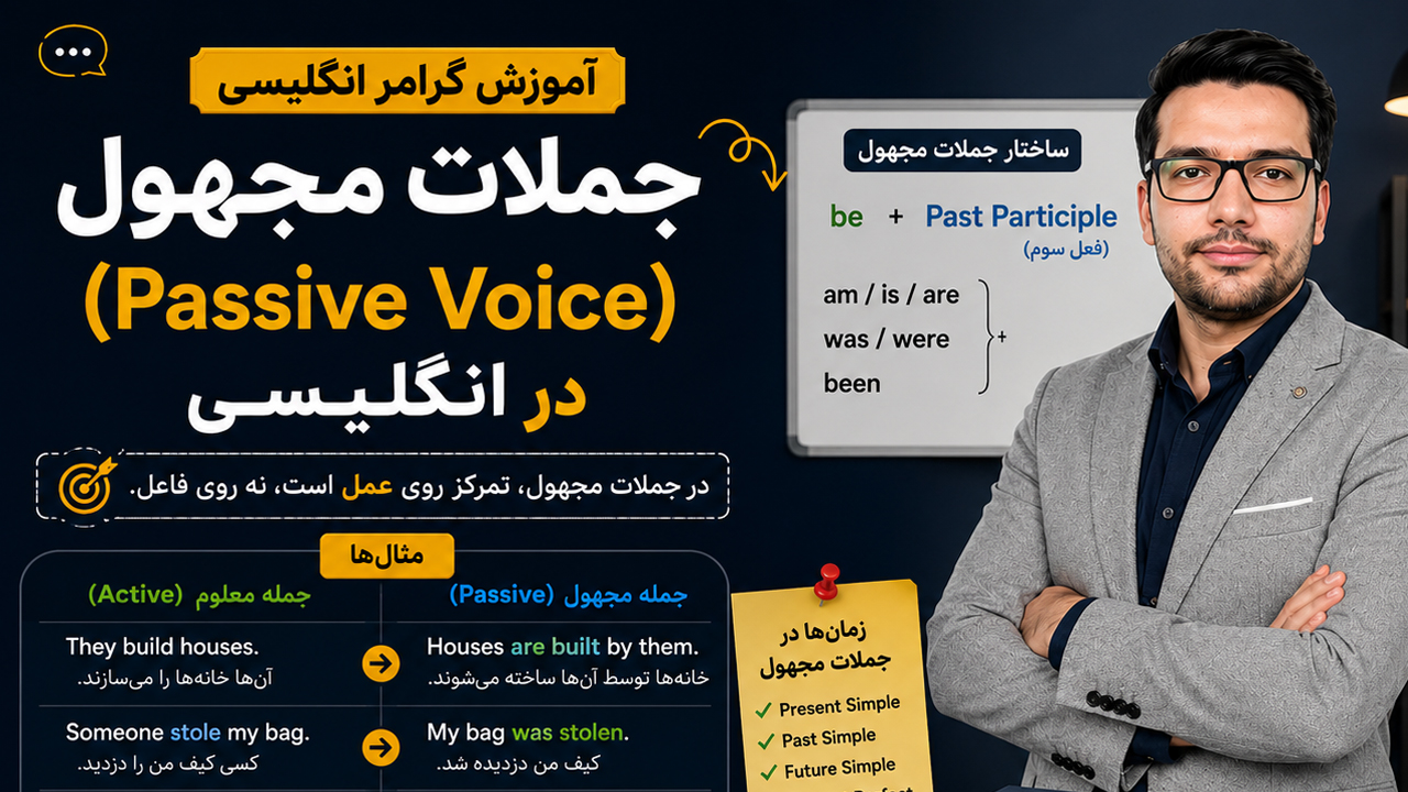 جملات مجهول (Passive Voice) در انگلیسی؛ آموزش کامل با مثال