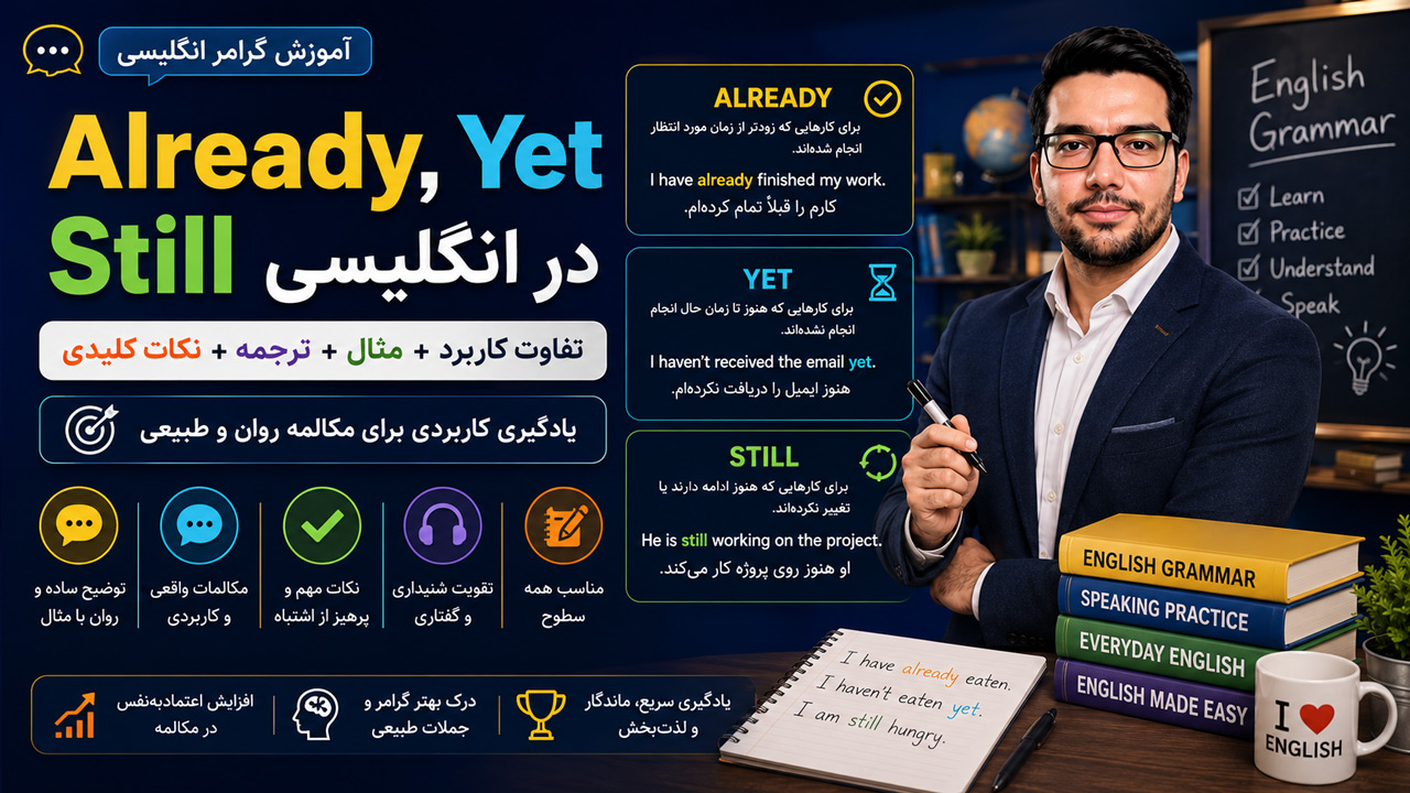 Already، Yet و Still در انگلیسی چیست؟ + تفاوت و مثال