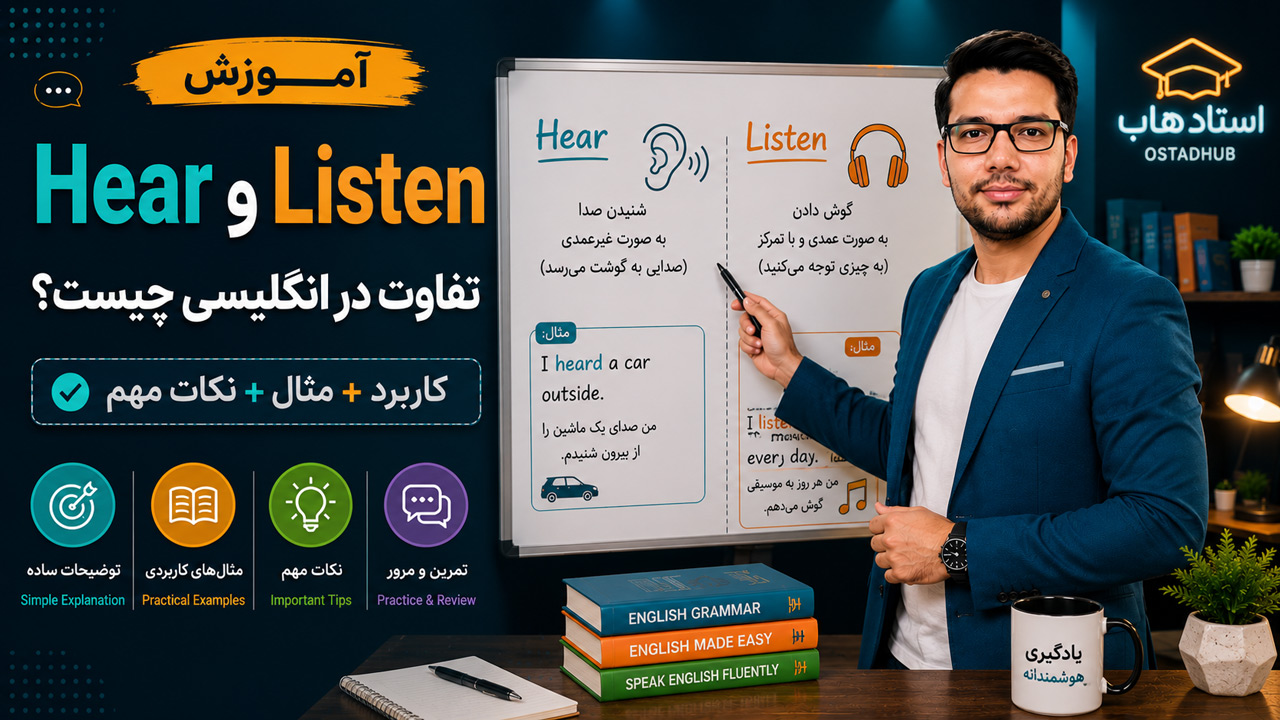 تفاوت Hear و Listen در انگلیسی چیست؟ + کاربرد و مثال با ترجمه