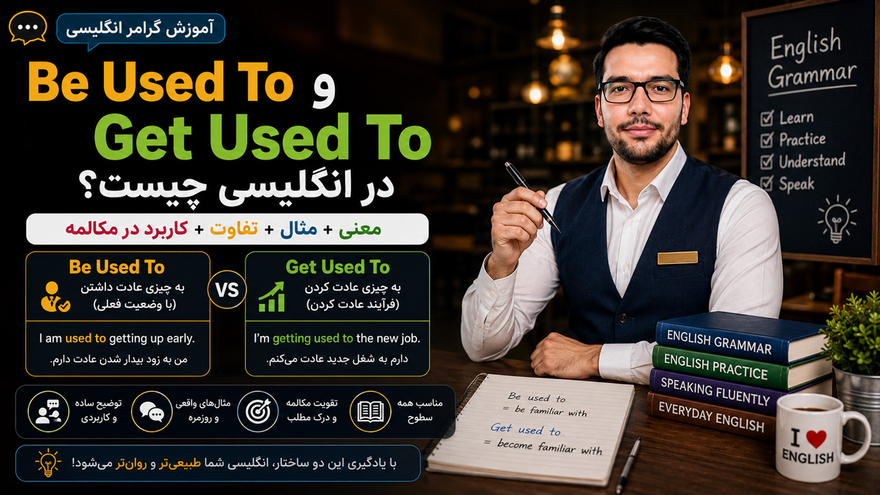 Be Used To و Get Used To در انگلیسی چیست؟ + تفاوت، کاربرد و مثال با ترجمه